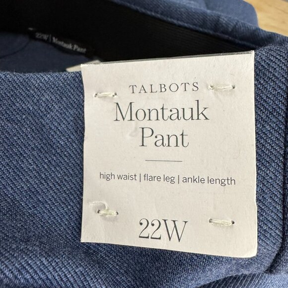 Talbots Montauk Pull On Pants 22W Blue Viscose Blend Stretch Office PT-2587 - Picture 7 of 10